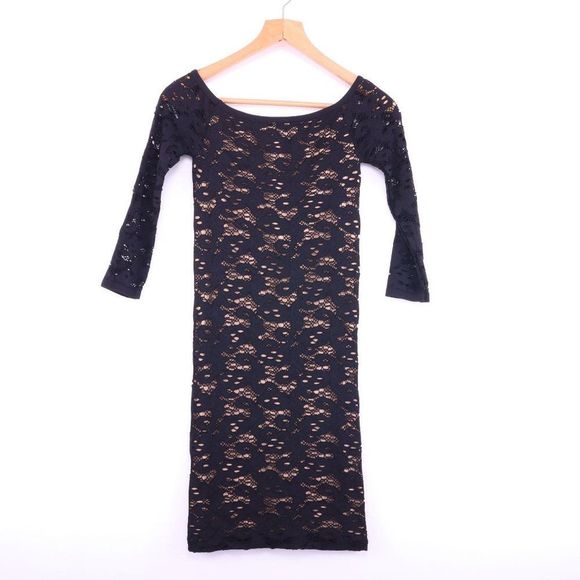 GUESS 3/4 Sleeve Textured Tubular Dress - Picture 5 of 6